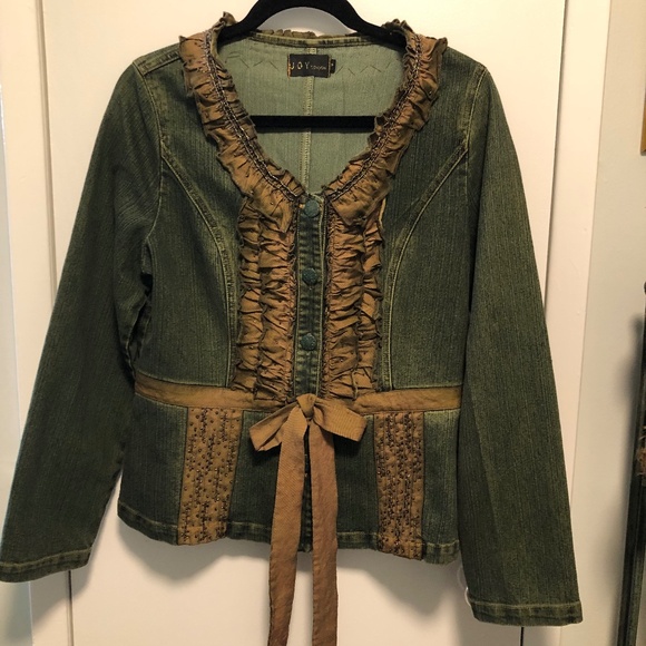 Vintage Beaded Denim Jacket - Picture 1 of 10